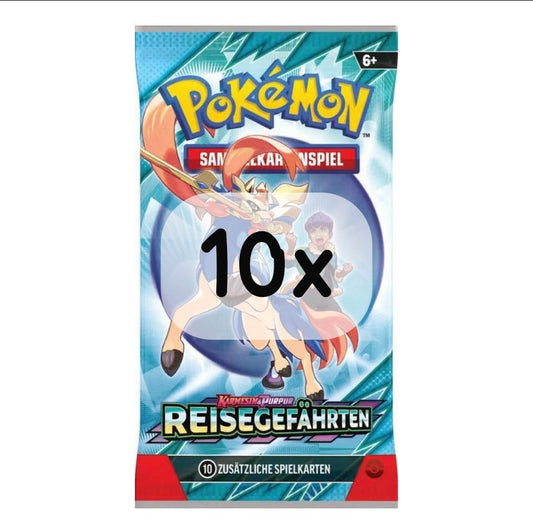 10x Pokémon-DE TCG Booster [JTG] Reisegefährten