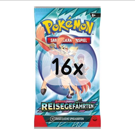 16x Pokémon-DE TCG Booster [JTG] Reisegefährten
