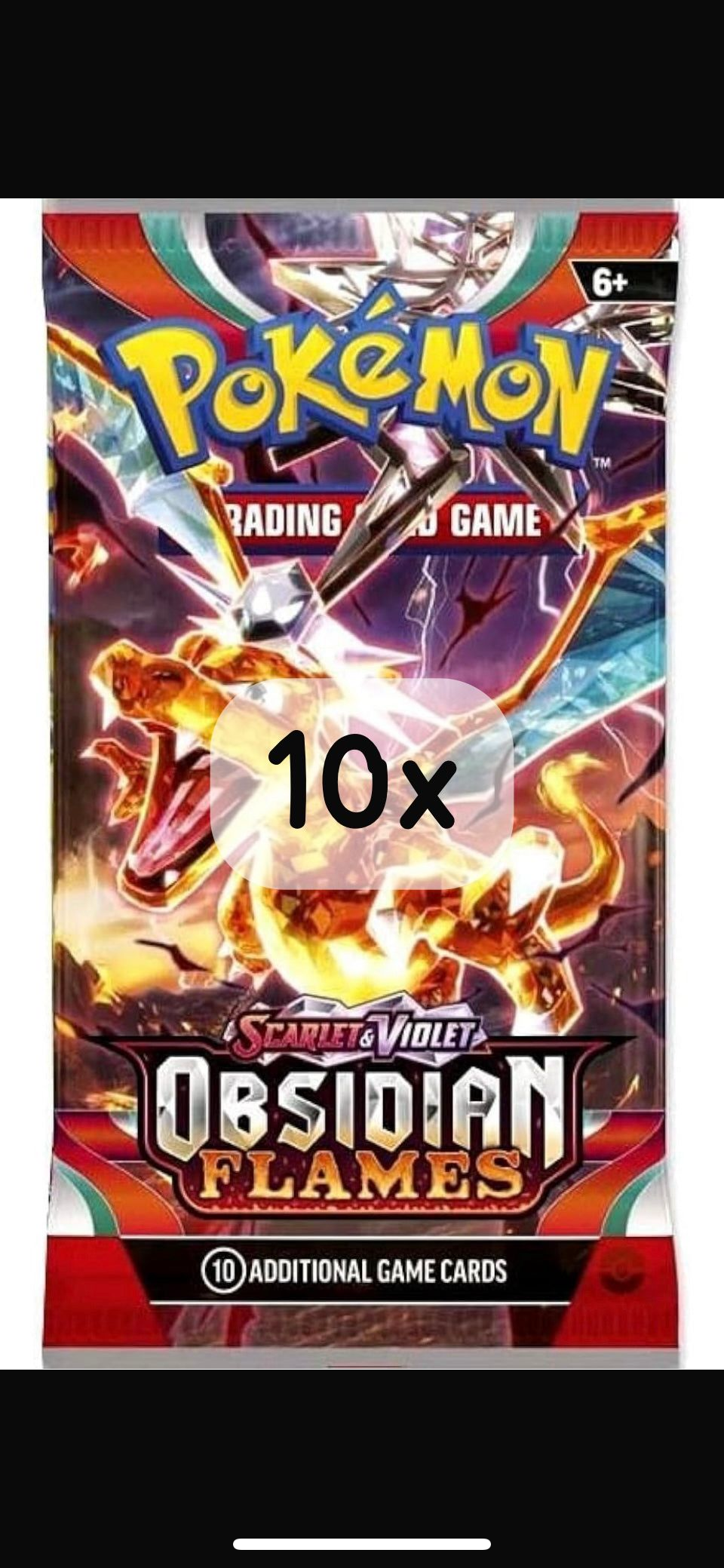 10x Pokémon-DE TCG Booster [OBF] Obsidian Flammen