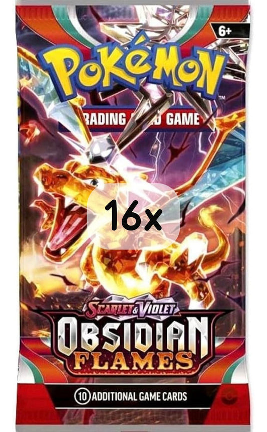 16x Pokémon-DE TCG Booster [OBF] Obsidian Flammen