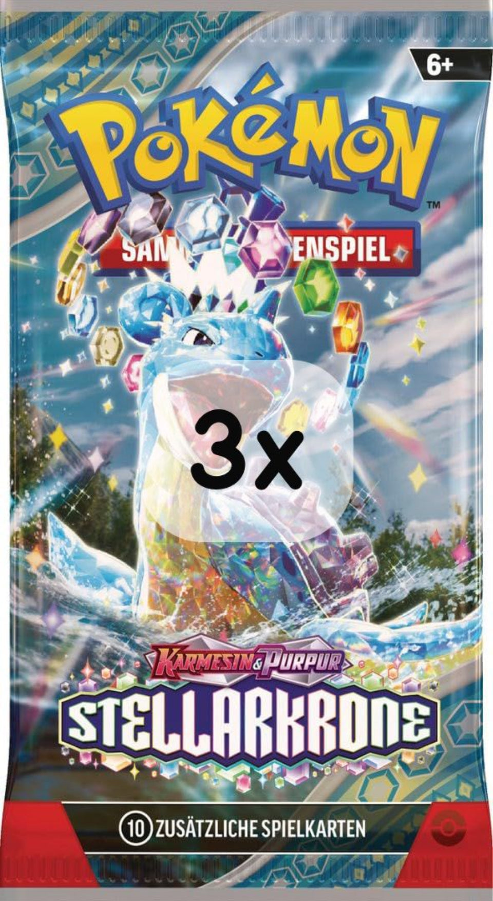 3x Pokémon-DE TCG Booster [SCR] Stellarkrone